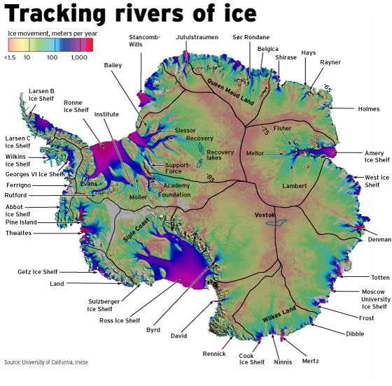 key-glaciers-of-antartica-with-ice-velocities-from-2008-to-2009